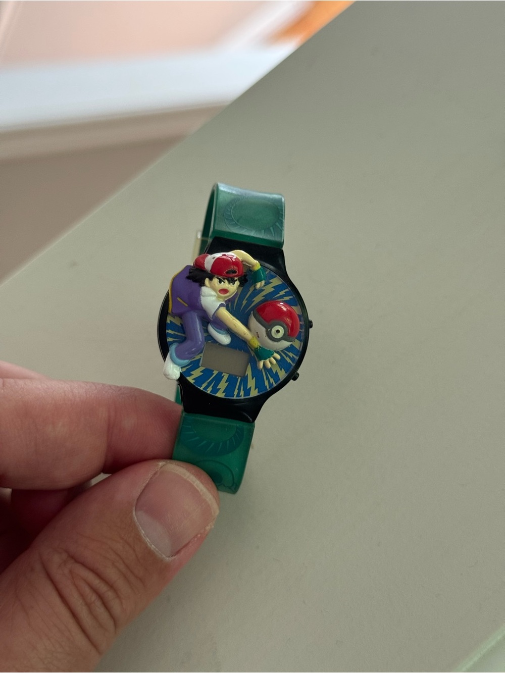 Vintage - 1999 - Pokemon & Nintendo - Ash Ketchum Green Watch - Picture 4 of 5